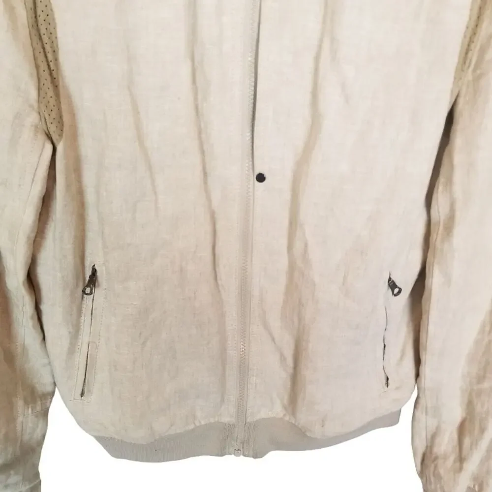 Zara Men's Full Zip Jacket Size M Snap Minimalist Preppy Weekend Vibes Casual